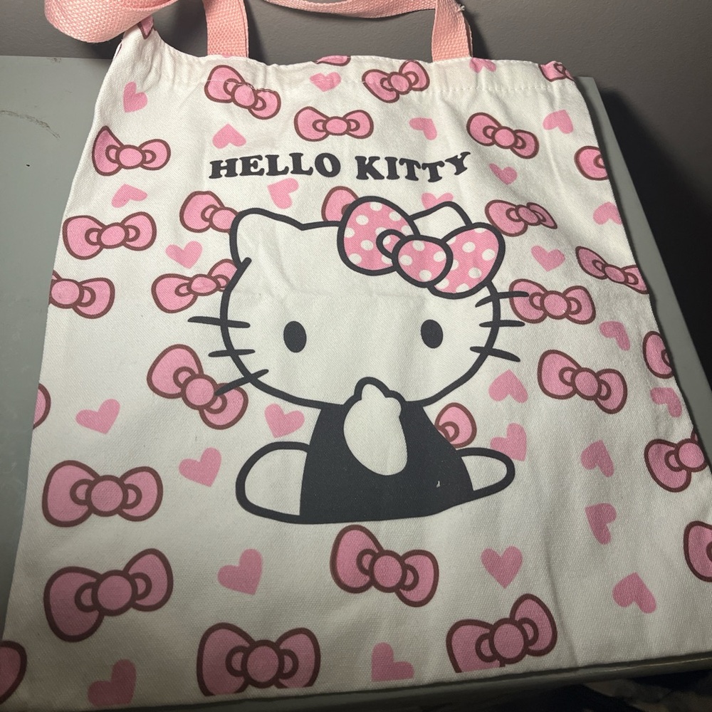 Hello Kitty Pink and White Tote Bag